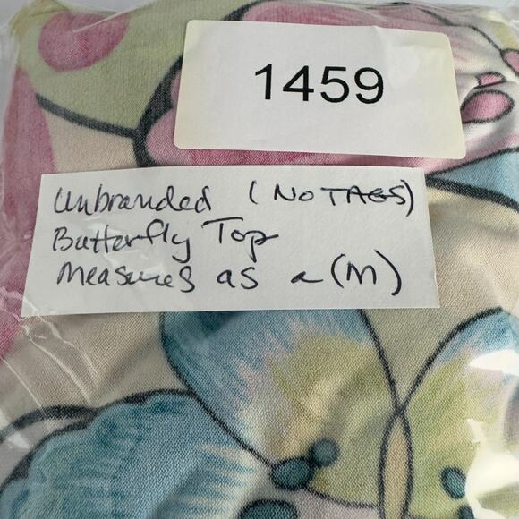 Butterfly Tunic Top Embellished Women M Flutter Sleeve Slinky Knit Whimsy Fairy - Picture 11 of 11